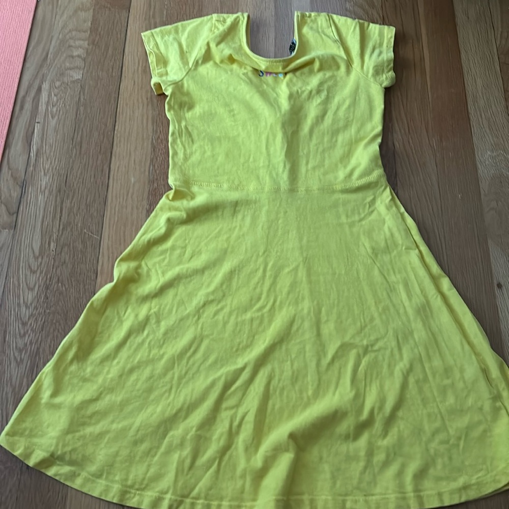 yellow cute and fun dress for kids